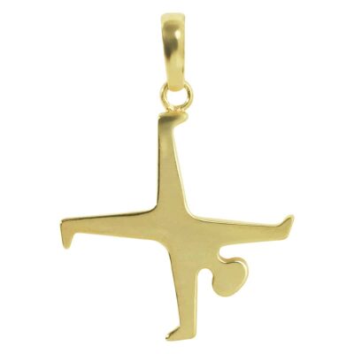 Kettenanhänger 925er Silber vergoldet Radschläger