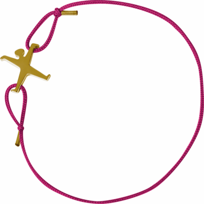 Armband 925er Silber vergoldet Fuchsia Radschläger