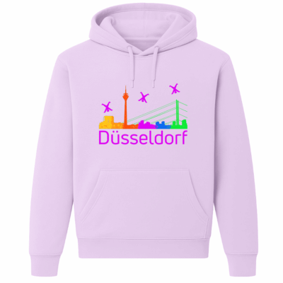 Hoodie Düsseldorf Skyline Purple