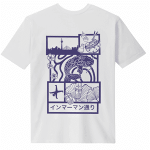 T-Shirt Japan Koi purple