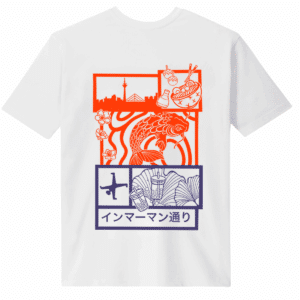 T-Shirt Japan Koi purple/ orange